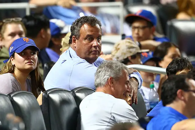 NJ Governor Chris Christie at CitiField on July 18, 2017